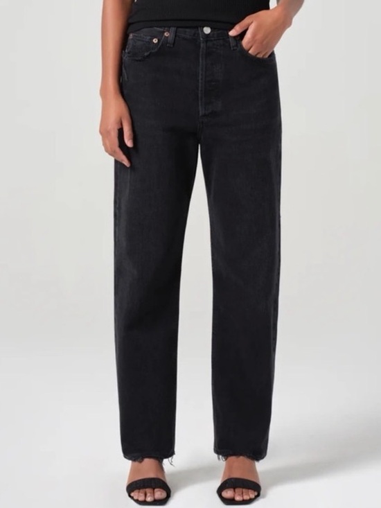 Agolde Denim - AGOLDE 90'S CROP MID RISE STRAIGHT (WEIGHTLESS) IN TAR